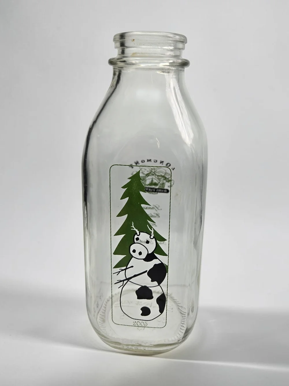 Longmont Dairy Farm 2005 Special Edition Glass Milk Bottle Gail Redhorse 🥛🐄